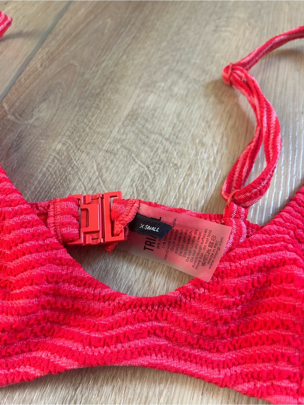 Triangl Bikini - MAIA - MATO RED TERRY TOWELLING SCOOP BIKINI SET - Picture 4 of 5